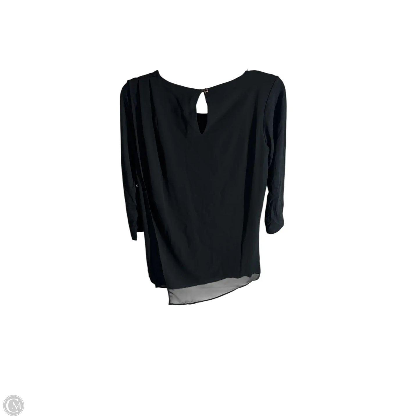Top Long Sleeve Basic By H For Halston In Black, Size: Xxs