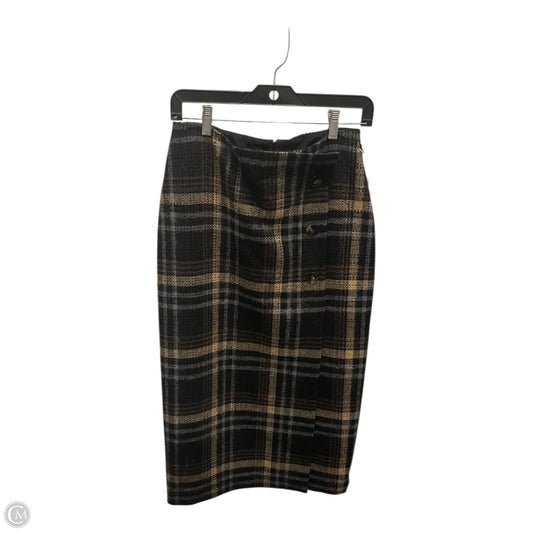 Skirt Midi By Clothes Mentor In Plaid Pattern, Size: M