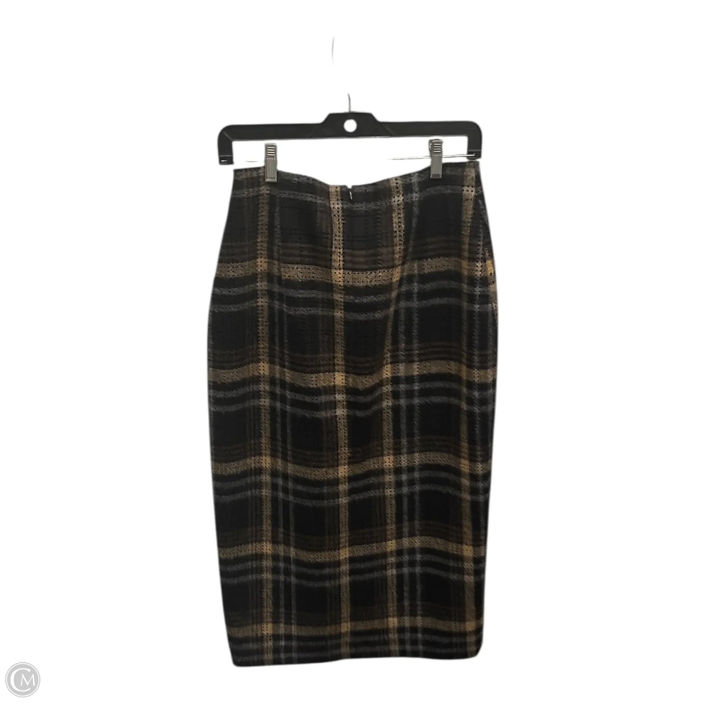 Skirt Midi By Clothes Mentor In Plaid Pattern, Size: M