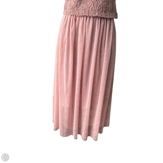 Skirt Midi By Clothes Mentor In Pink, Size: L