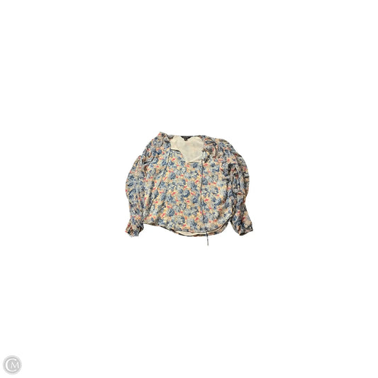 Top Long Sleeve Basic By Lauren By Ralph Lauren In Floral Print, Size: M