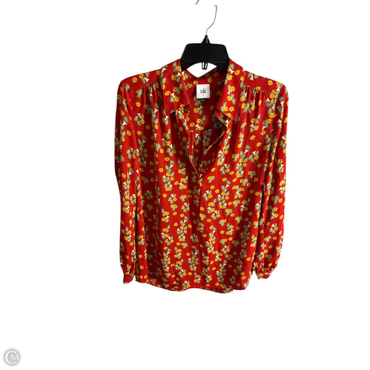 Top Long Sleeve Basic By Cabi In Red, Size: S