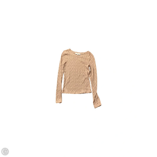 Top Long Sleeve Basic By Loft In Peach, Size: Xs