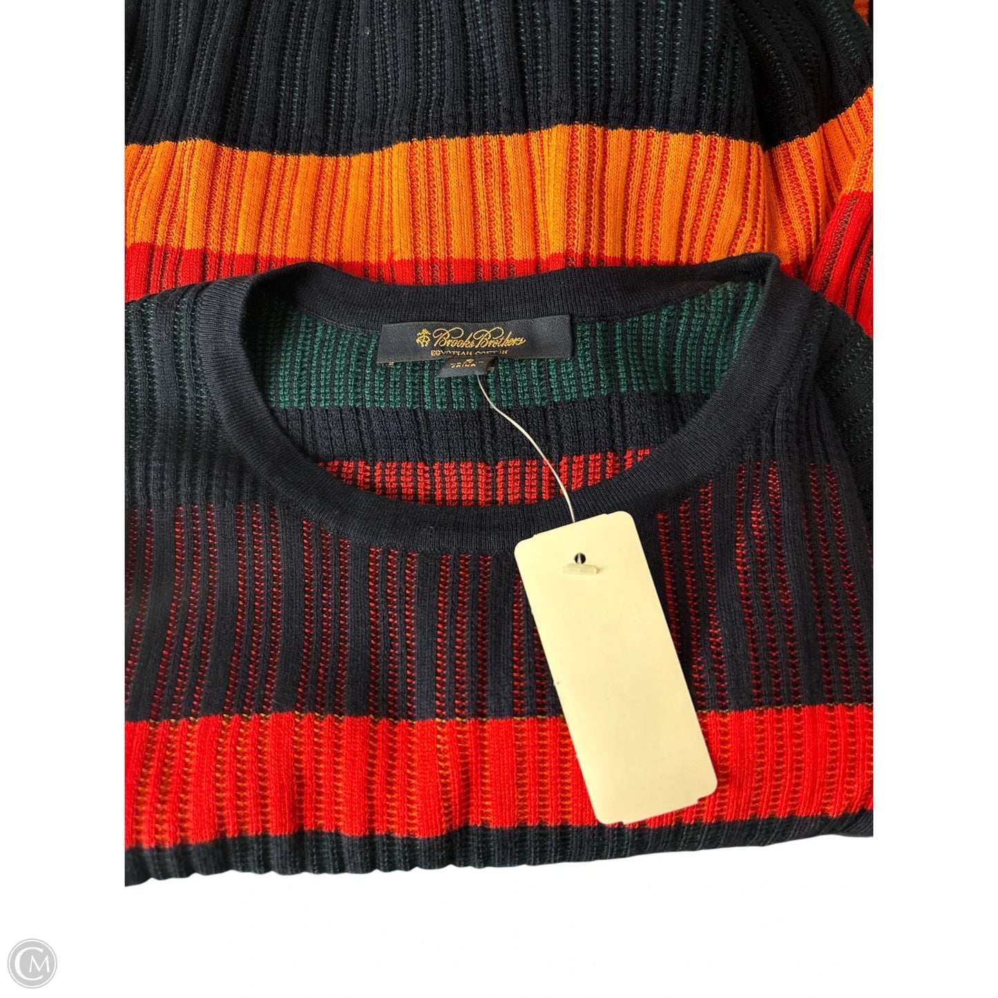 Top Short Sleeve Basic By Brooks Brothers In Blue & Red, Size: S