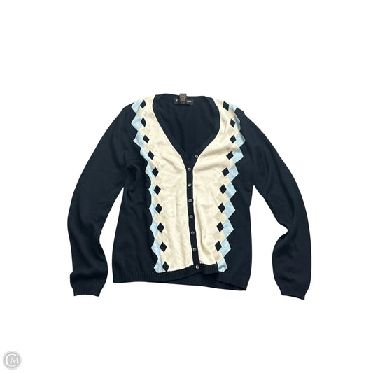 Cardigan By Brooks Brothers In Blue & White, Size: S