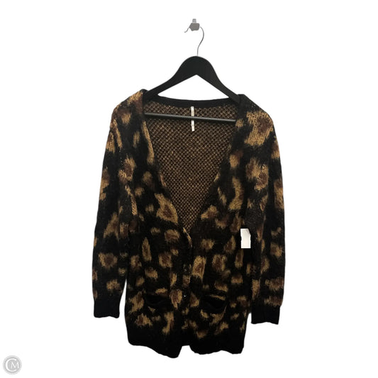 Sweater Cardigan By Clothes Mentor In Animal Print, Size: M