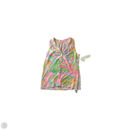 Top Sleeveless Designer By Lilly Pulitzer In Green & Pink, Size: S