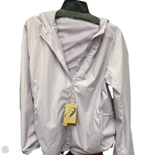 Jacket Windbreaker By Asics In Purple, Size: L
