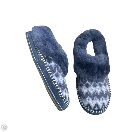 Slippers Designer By Ugg In Blue, Size: 10
