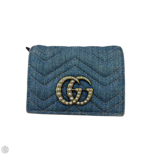 Wallet Luxury Designer By Gucci, Size: Small