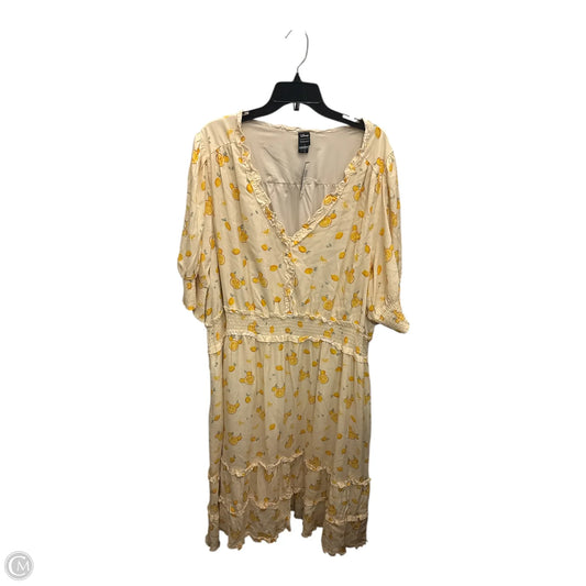 Dress Casual Midi By Disney Store In Yellow, Size: 3x