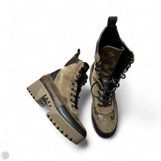 Boots Luxury Designer By Louis Vuitton In Brown