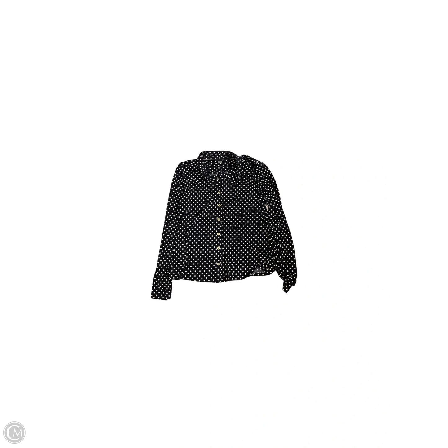 Top Long Sleeve Basic By Tommy Hilfiger In Polkadot Pattern, Size: L