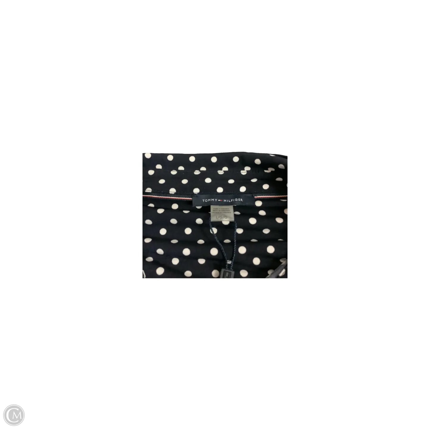 Top Long Sleeve Basic By Tommy Hilfiger In Polkadot Pattern, Size: L