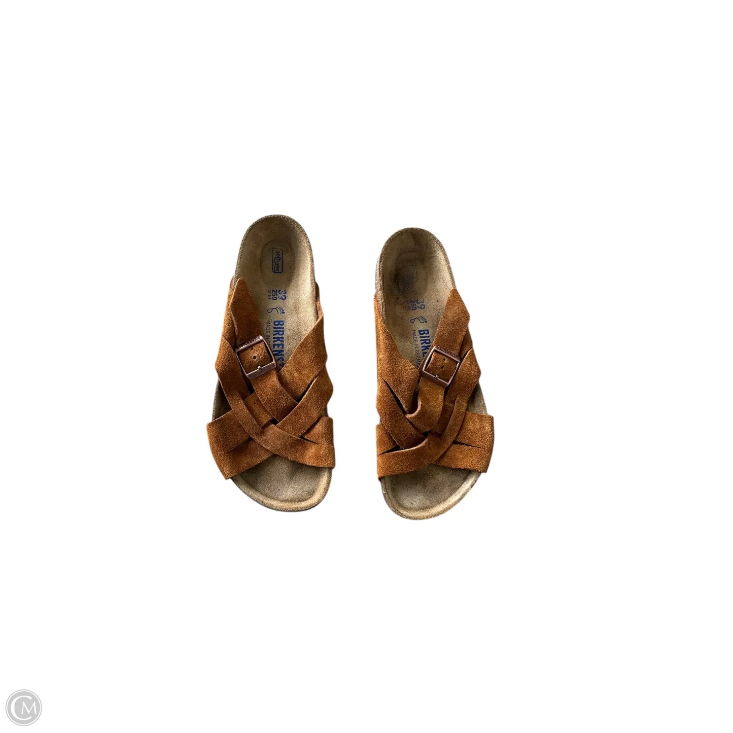 Sandals Flats By Birkenstock In Brown, Size: 8
