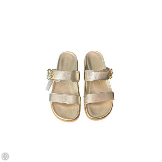 Sandals Designer By Stuart Weitzman In Gold, Size: 8.5