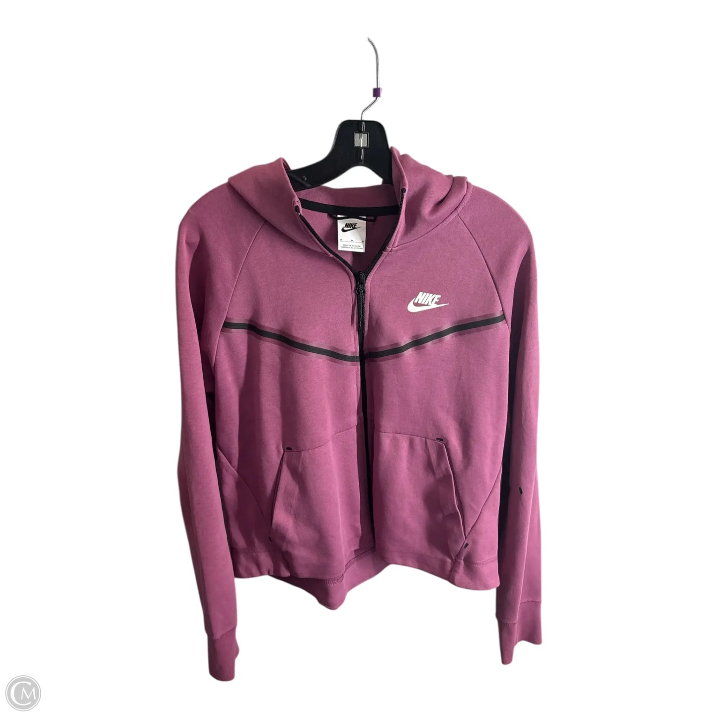Athletic Jacket By Nike Apparel In Purple, Size: M