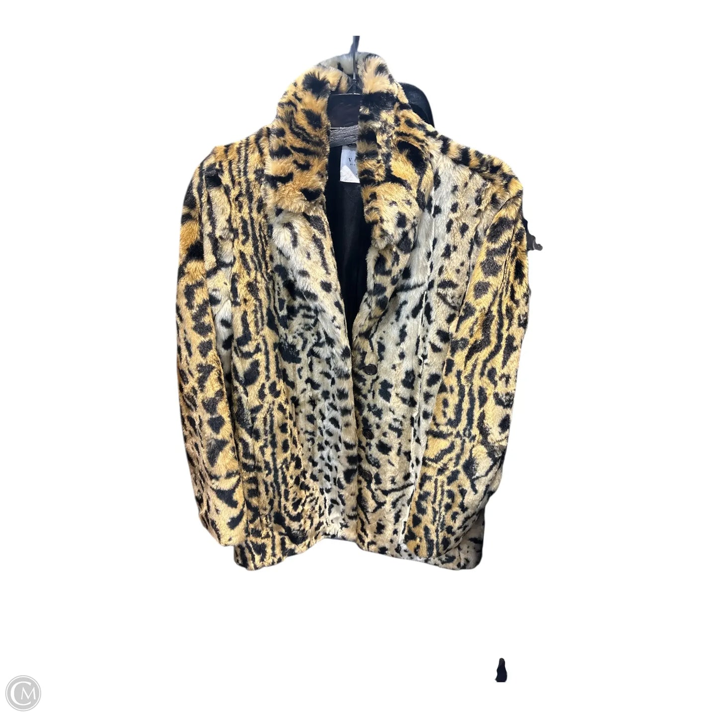 Jacket Faux Fur & Sherpa By Velvet By Graham & Spencer In Animal Print, Size: Xs