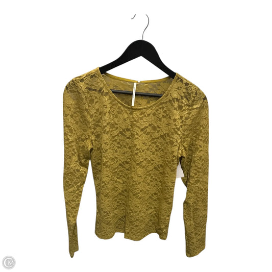 Top Long Sleeve Basic By Anthropologie In Green, Size: M