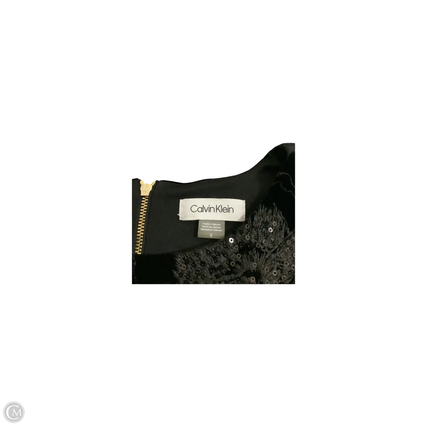 Dress Casual Midi By Calvin Klein In Black, Size: 8