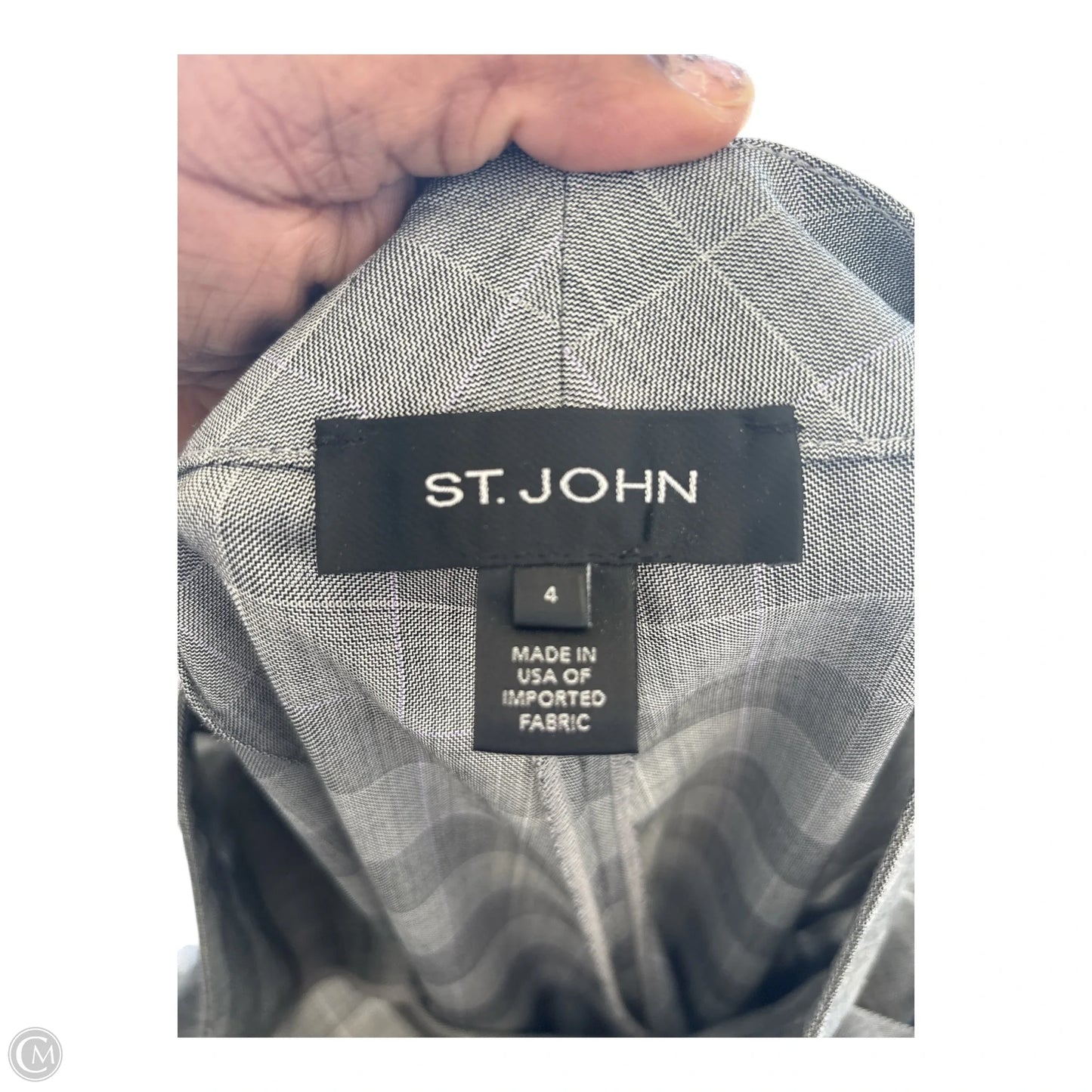 Pants Luxury Designer By St John Collection In Grey, Size: 4