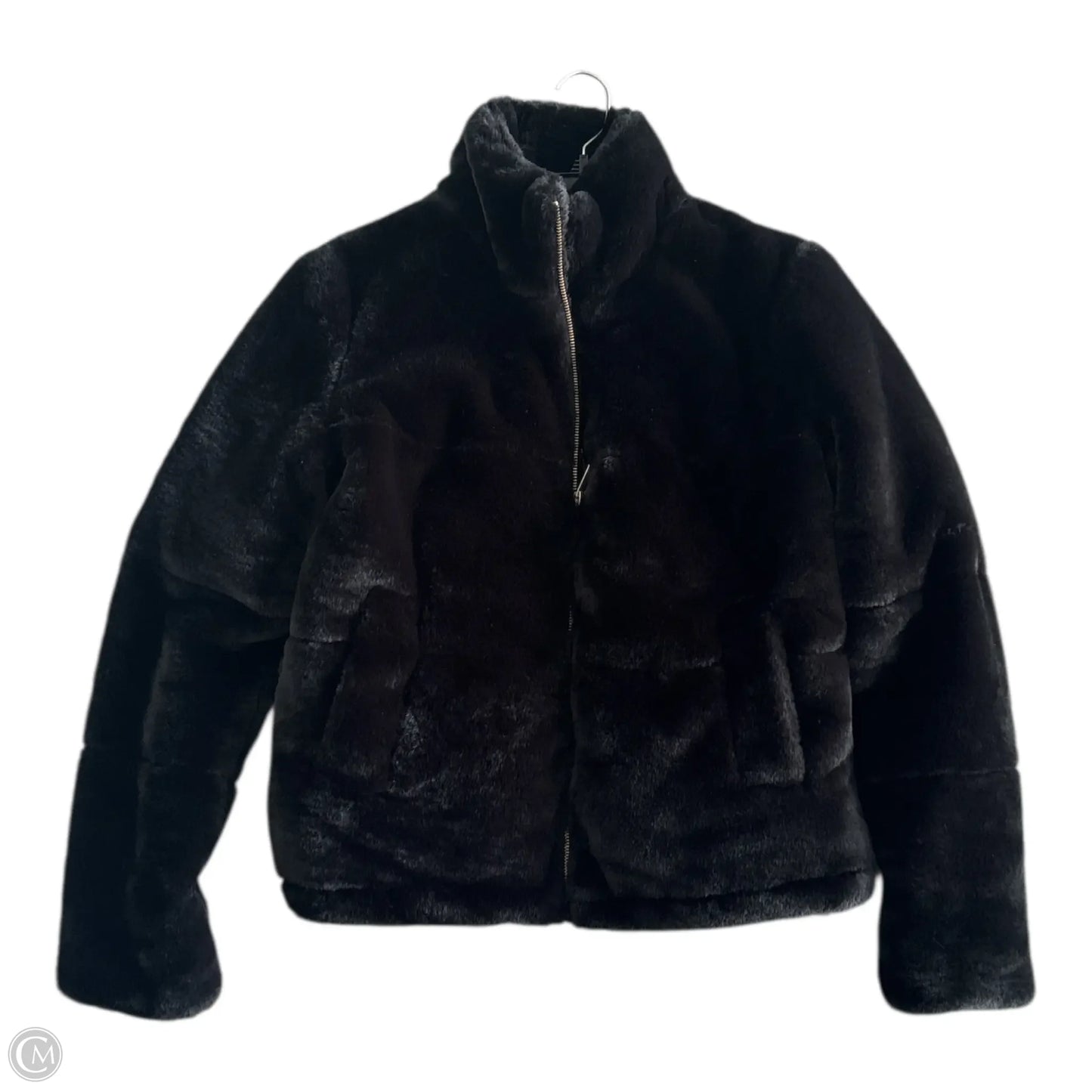Jacket Faux Fur & Sherpa By Zara In Black, Size: S