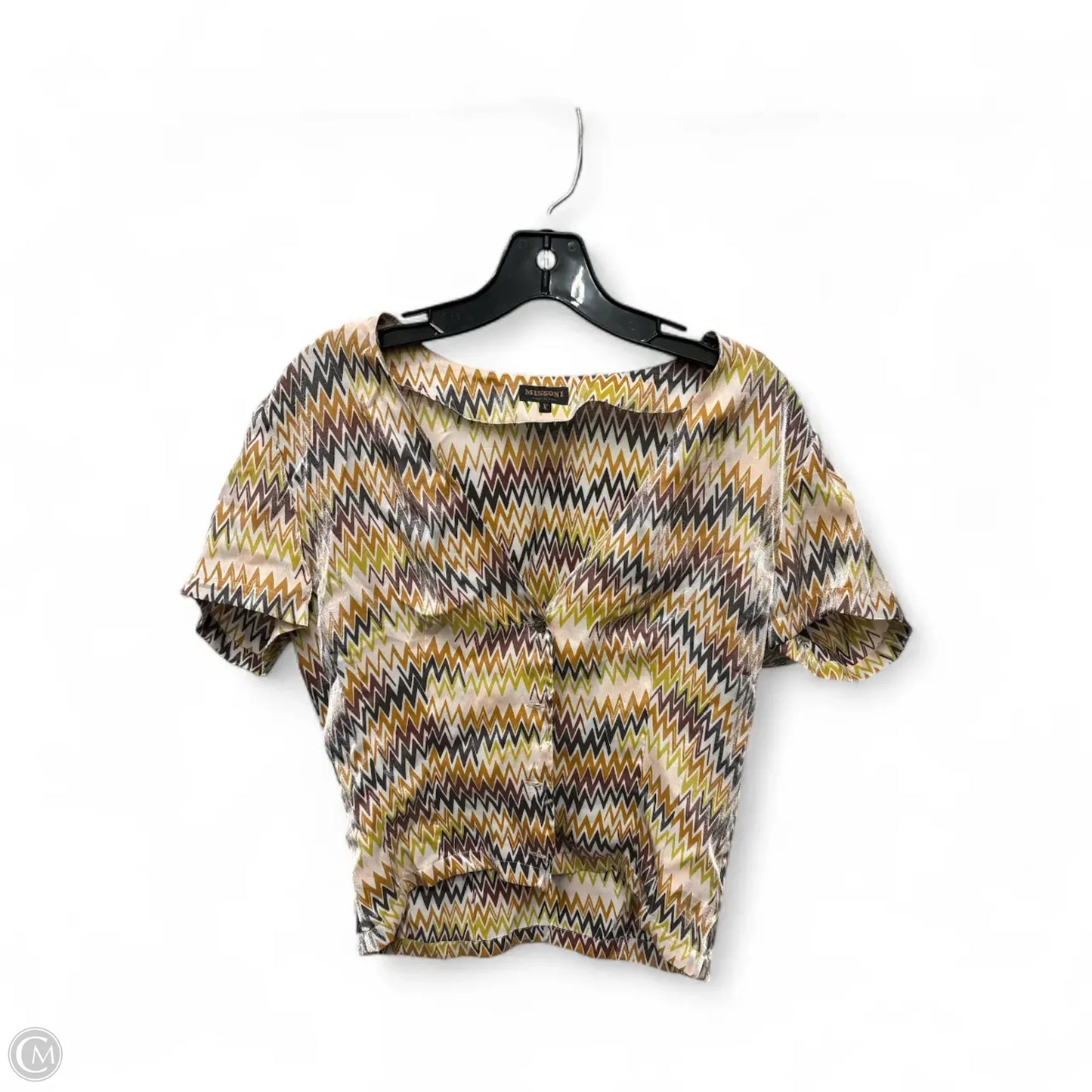 Top Short Sleeve Luxury Designer By Missoni In Multi-colored, Size: S