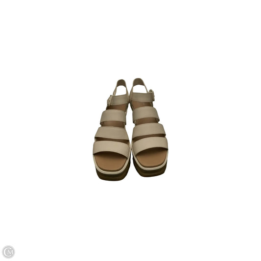 Sandals Heels Wedge By Sorel In Cream, Size: 10