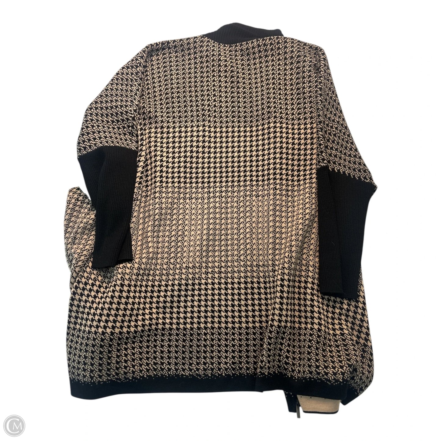 Cardigan Luxury Designer By St John Collection In Black & Tan, Size: S