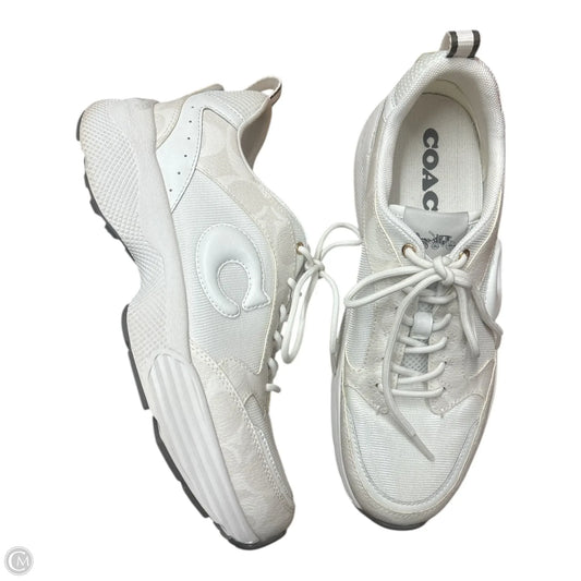 Shoes Designer By Coach In White, Size: 9.5
