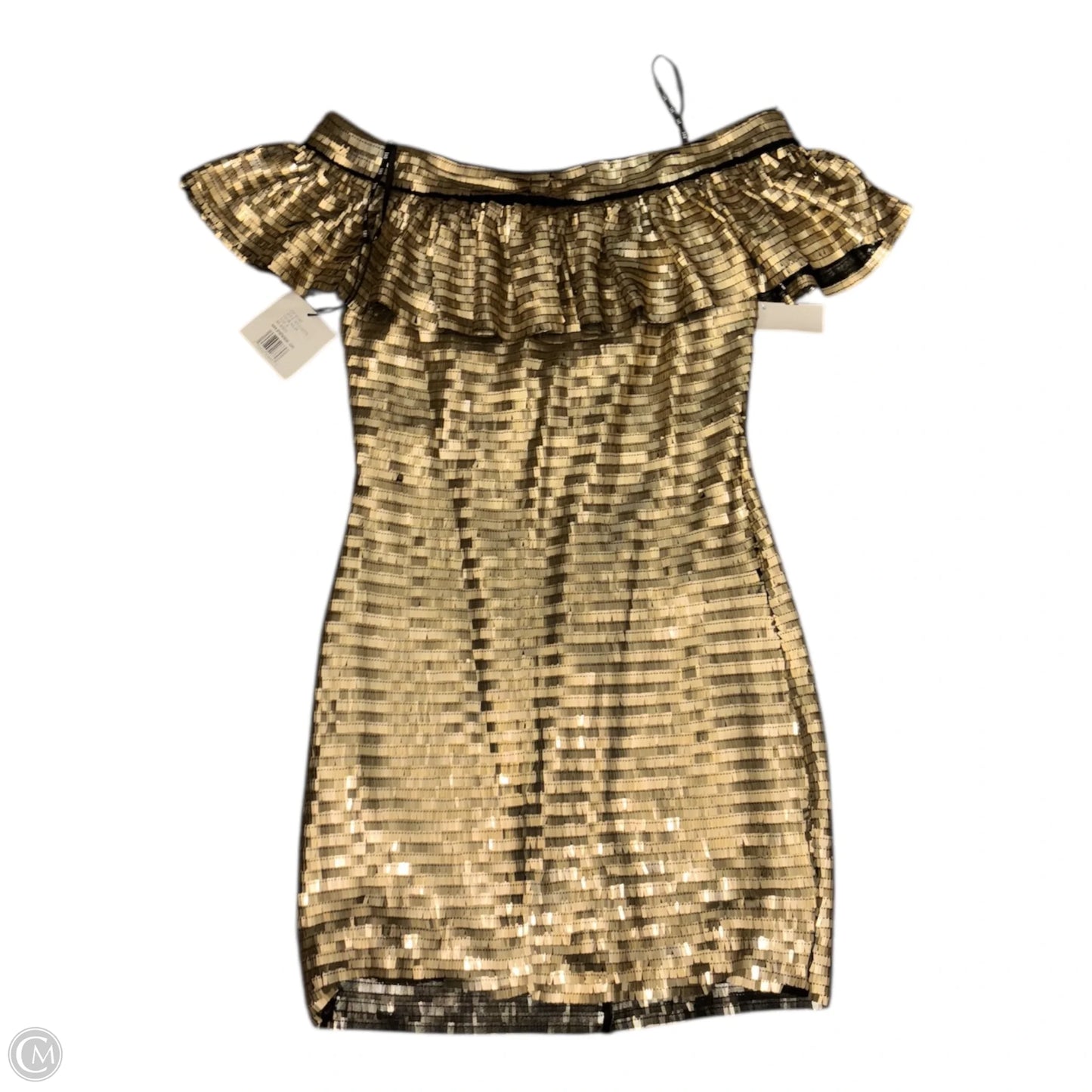 Dress Party Midi By Clothes Mentor In Gold, Size: 6