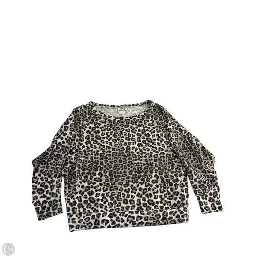Top Long Sleeve Basic By Good American In Animal Print, Size: L