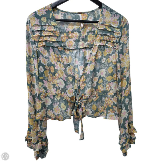 Top Long Sleeve Basic By Free People In Green, Size: S