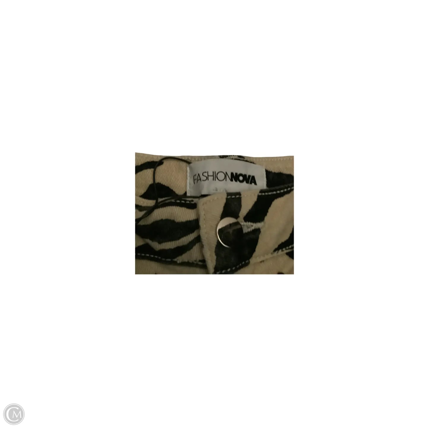 Jeans Wide Leg By Fashion Nova In Zebra Print, Size: 16