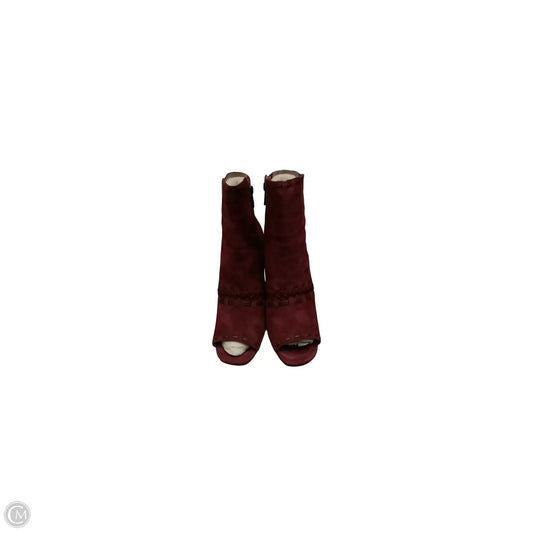 Boots Ankle Heels By Donald Pliner In Maroon, Size: 9
