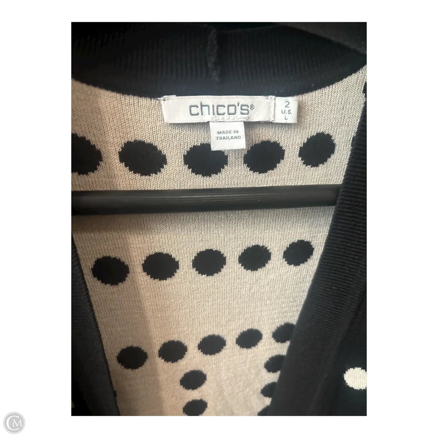 Cardigan By Chicos In Polkadot Pattern, Size: L