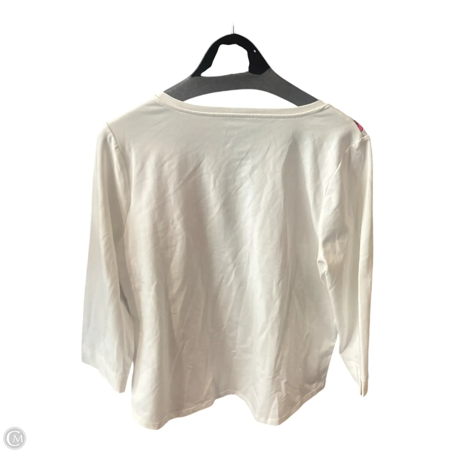 Top Long Sleeve Basic By Chicos In White, Size: L