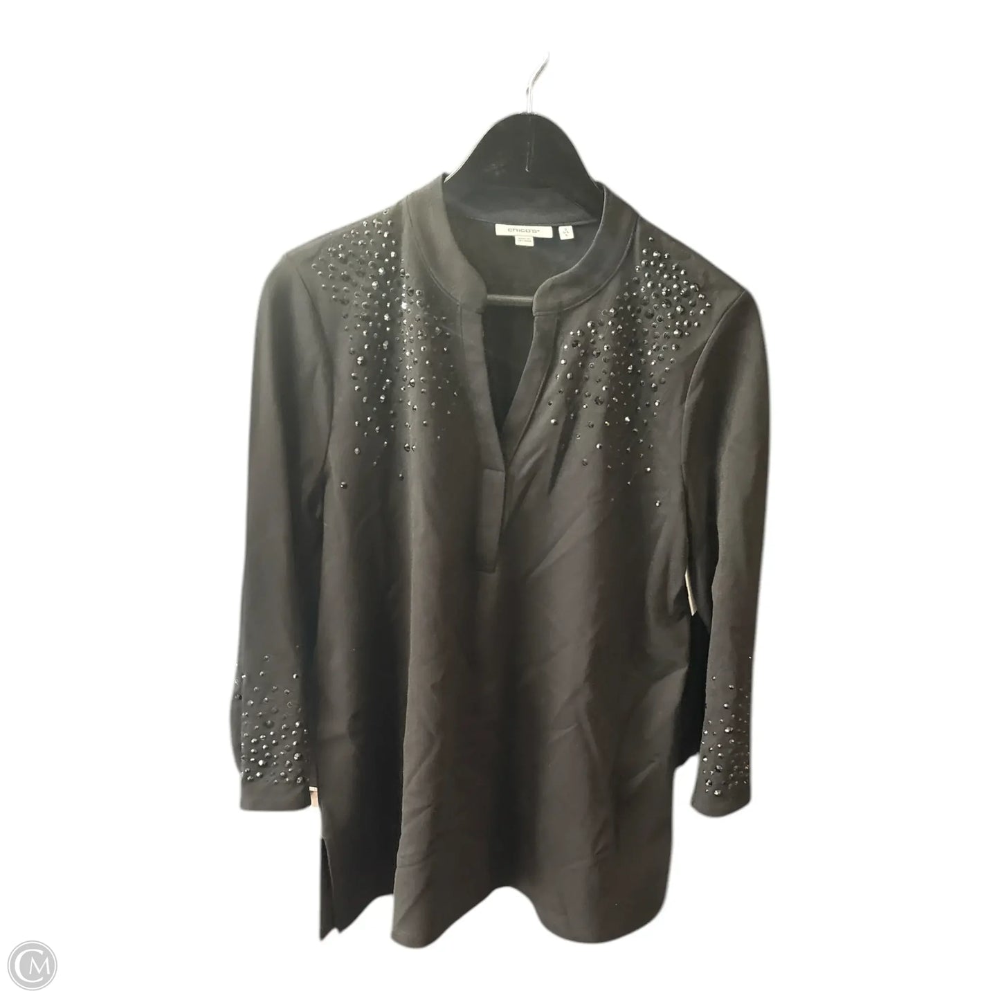 Top Long Sleeve Basic By Chicos In Black, Size: L