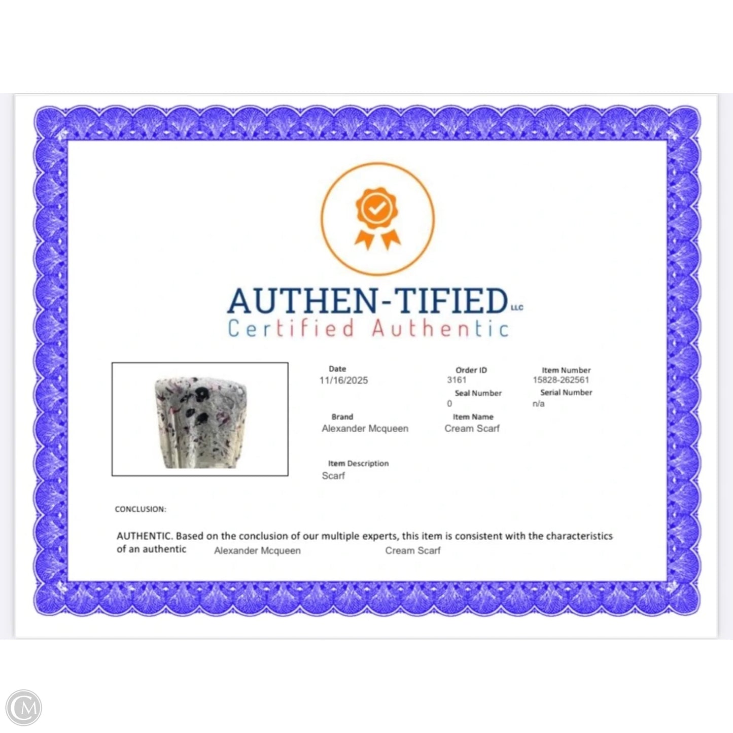 Scarf Luxury Designer By Alexander Mcqueen