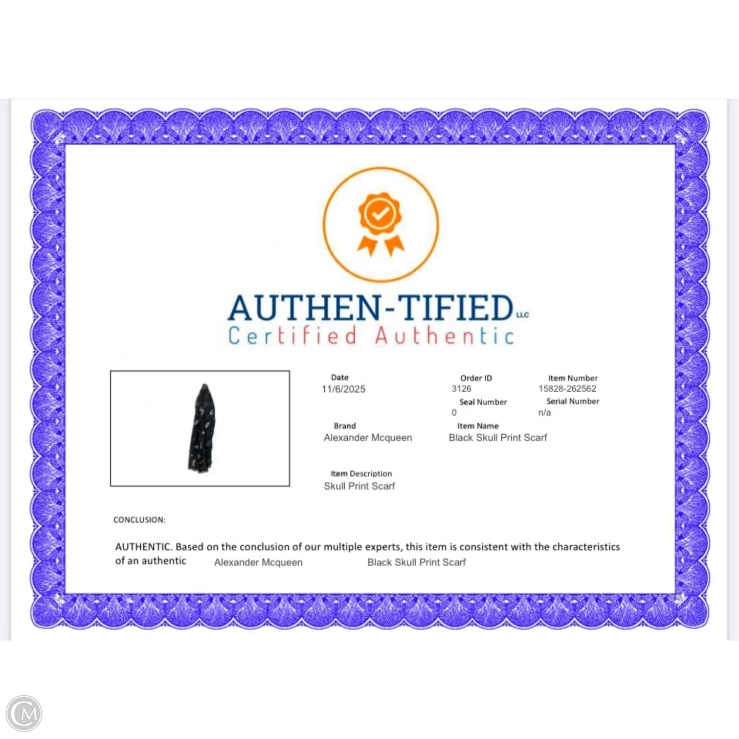 Scarf Luxury Designer By Alexander Mcqueen