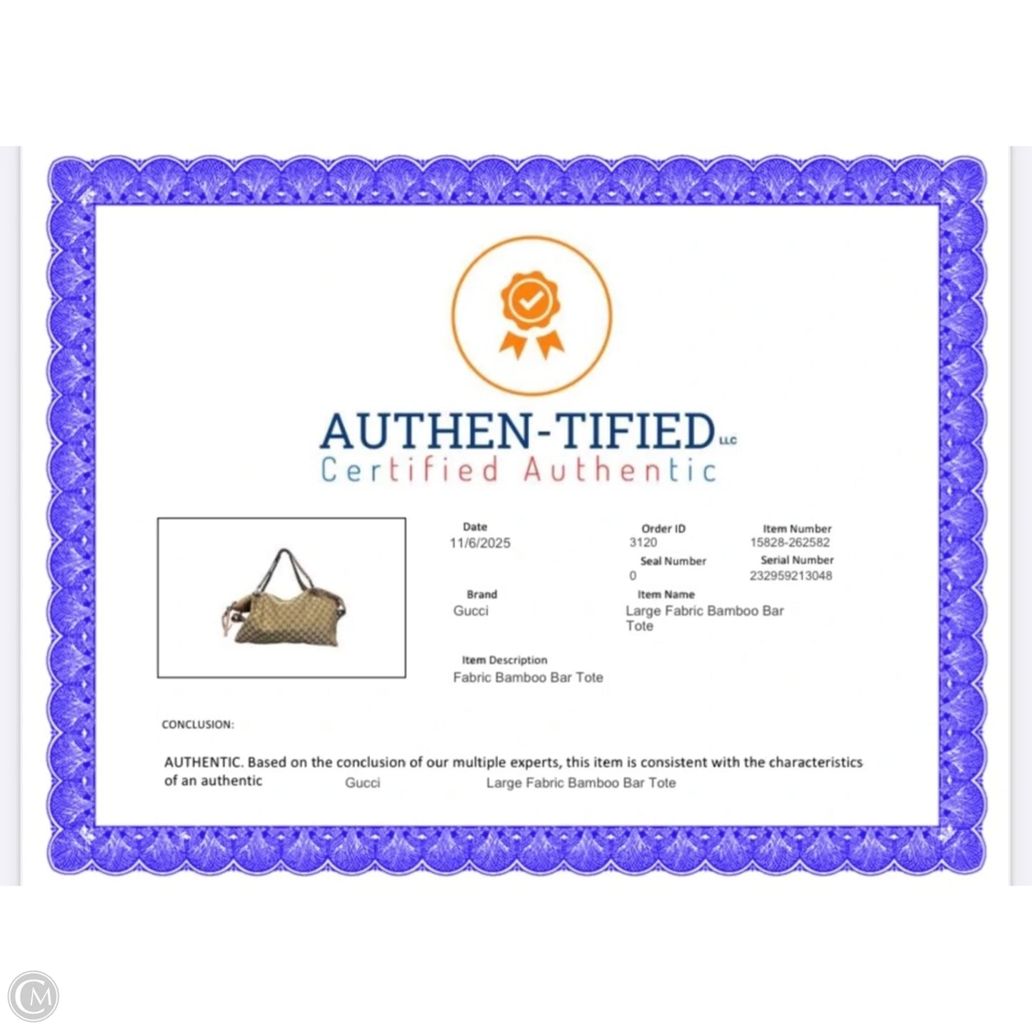 Handbag Luxury Designer By Gucci, Size: Large