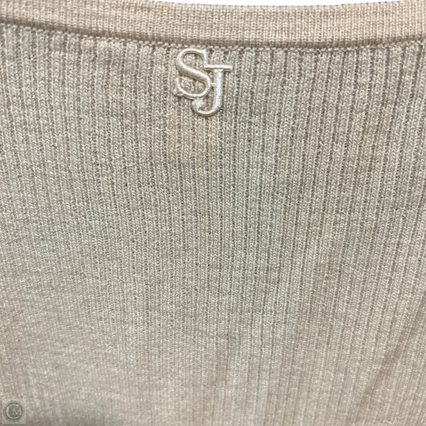 Top Short Sleeve Luxury Designer By St John Collection In Cream, Size: S