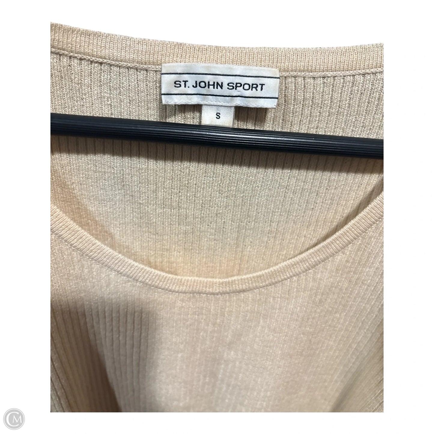 Top Short Sleeve Luxury Designer By St John Collection In Cream, Size: S