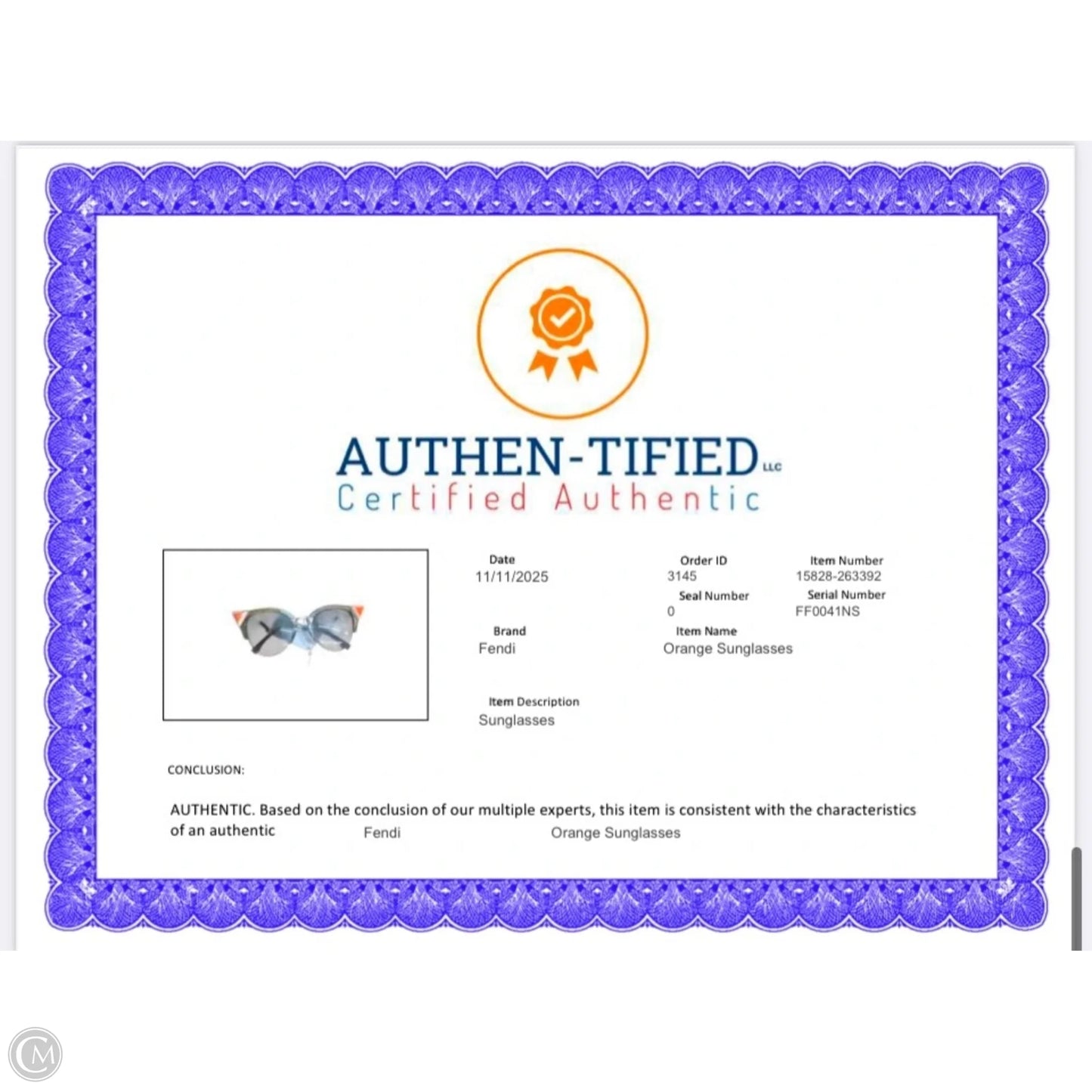 Sunglasses Luxury Designer By Fendi