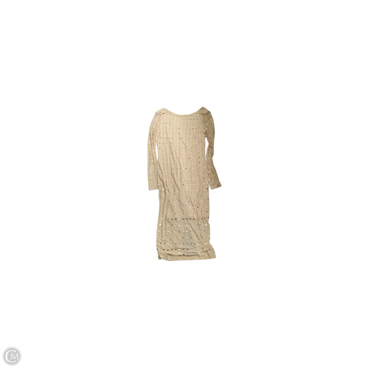 Dress Casual Midi By Fashion Nova In Tan, Size: L