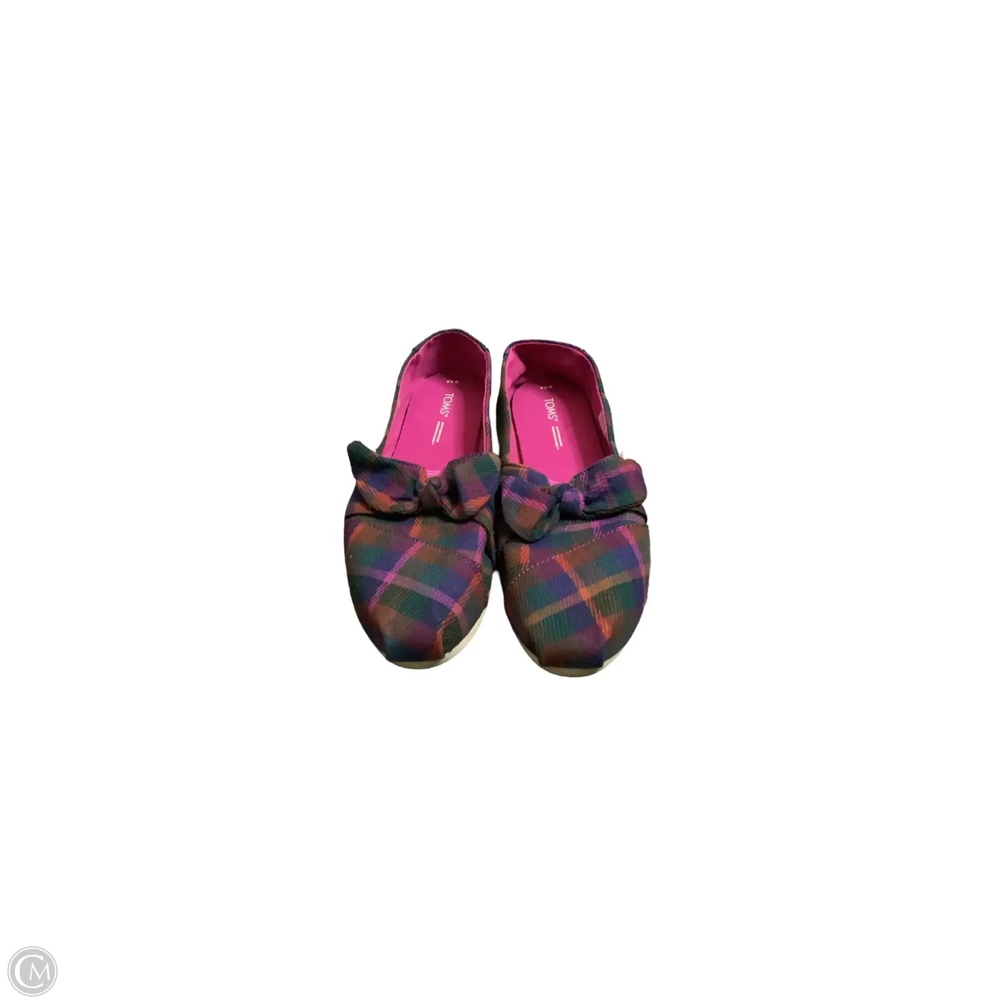 Shoes Flats By Toms In Plaid Pattern, Size: 9.5