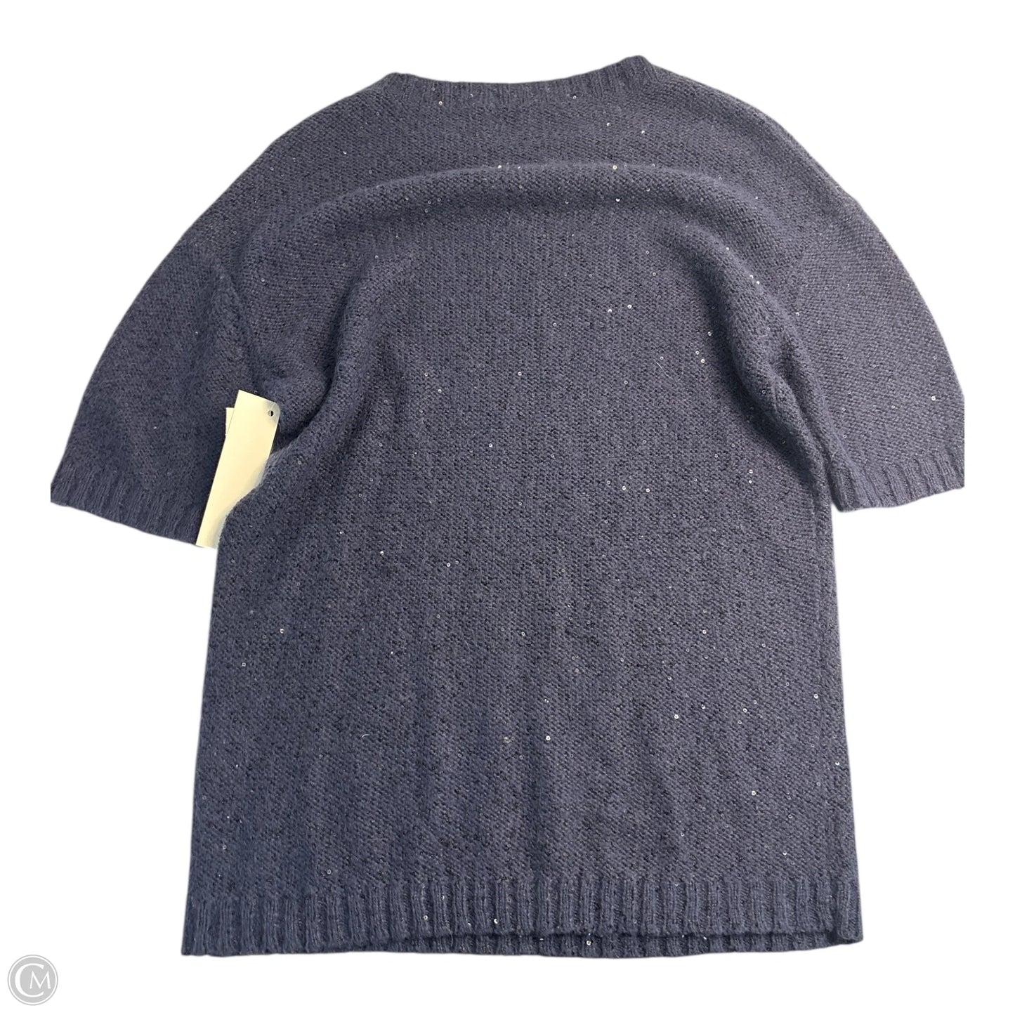 Top Short Sleeve Designer By Sandro In Blue, Size: S