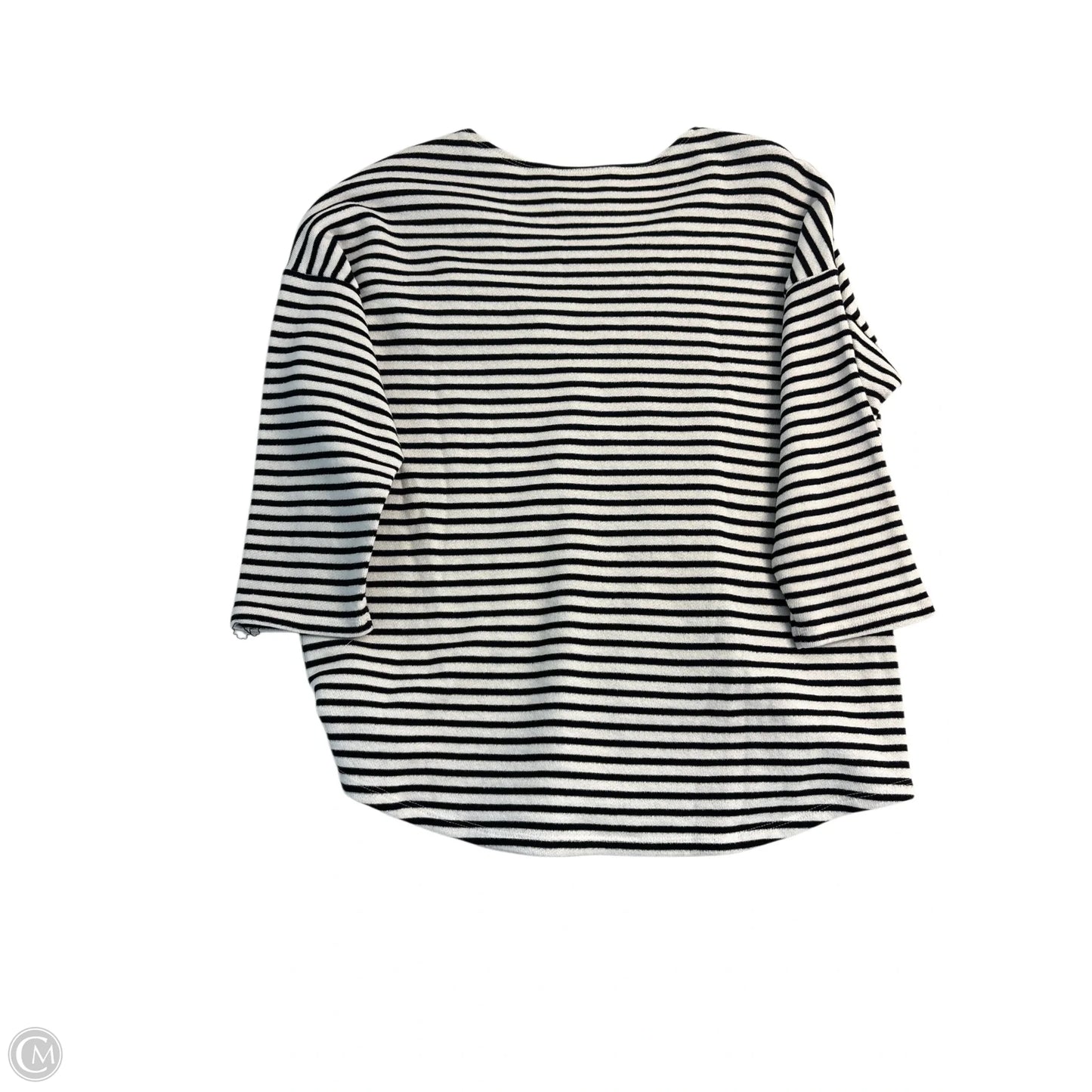 Top Long Sleeve Basic By Vince Camuto In Striped Pattern, Size: M