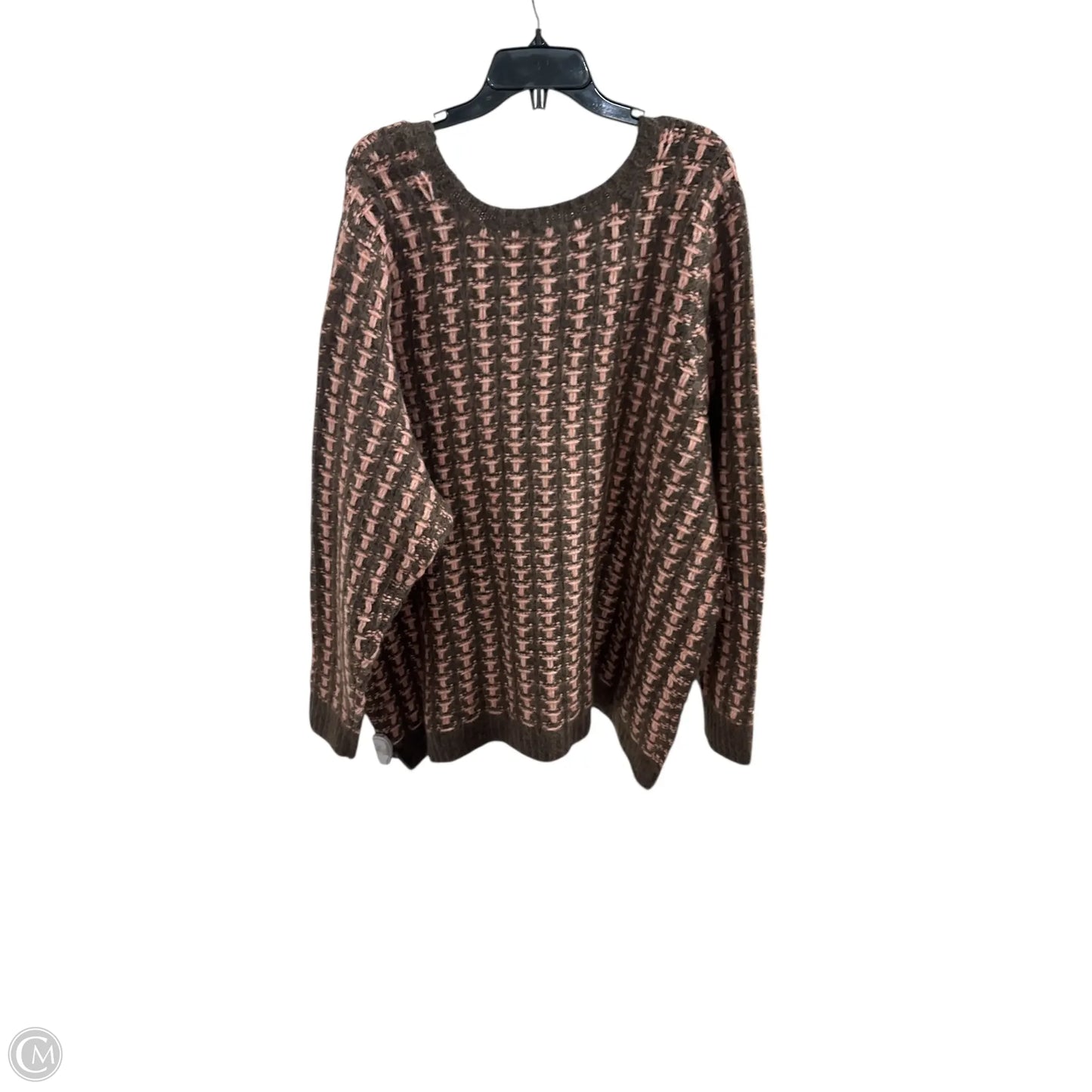 Sweater By Logo In Brown, Size: 3x