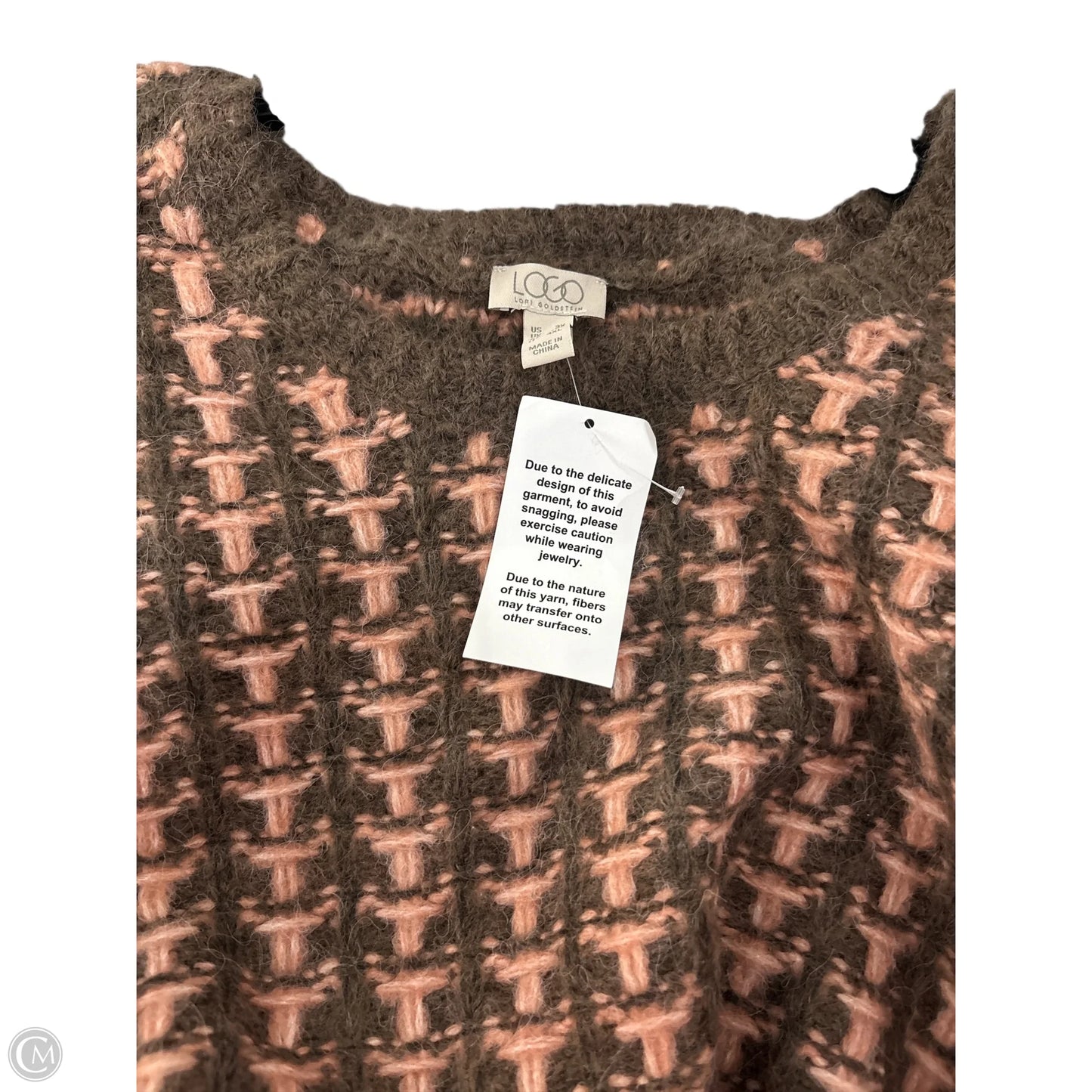 Sweater By Logo In Brown, Size: 3x